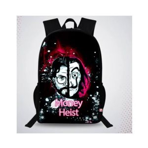 Traverse Money Heist Digital Printed Backpack (T789TWH)
