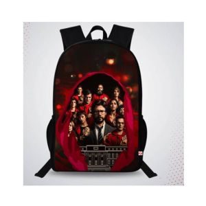 Traverse Money Heist Digital Printed Backpack (T790TWH)