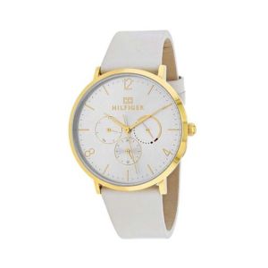 Tommy Hilfiger Leather Women's Watch Beige (1782035)