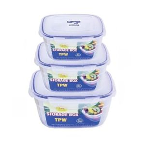 TPWfamily Square Storage Box 3 Pcs Set (4.75 Litre)