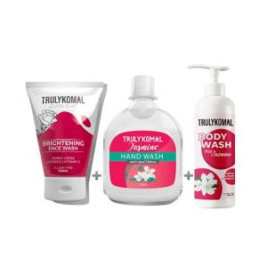 Truly Komal Glow Face Wash + Body Wash + Hand Wash - Pack Of 3