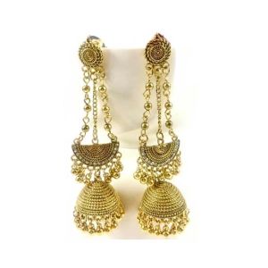Vero by Sania Antique Spell 3 Chain Bounding Jhumka (D-262)