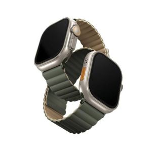 Uniq Revix Magnetic Strap For Apple Watch Series 1-8 Green/Tan