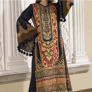 Waqas inc Embroidery Unstitched 2 Pieces Suit (0018)