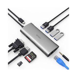 Wiwu Alpha Type-C 11 in 1 Converter Grey