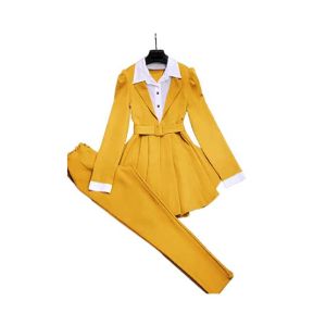 ZamZam 2pc Dress For School Girls (AC-128)-Mustard