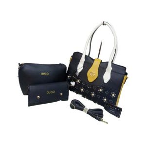 ZamZam 3pc Hand Bag For Women-Black