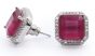iShopping - Zed Eye Cyno Squares Earrings For Women Red (ISE122B)
