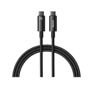 Baseus Tungsten Gold 240W Type C To Type C Fast Charging Data Cable 3M Black
