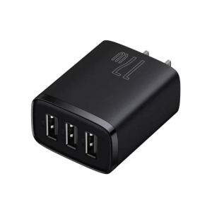 Baseus 17W Compact Charger 3USB CN Black