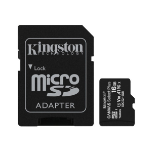 Kingston Canvas Select Plus 16GB Micro SD Card with SD Adopter (SDCS2/16GB)