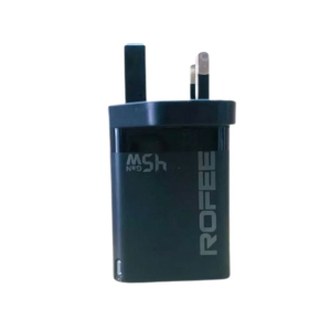 Rofee 45W Dual Port Smart and Fast Wall Charger (RG-145)-Black