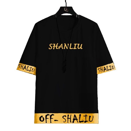 iShopping - Rg shop Stylish Drop Shouldar Printed T-shirt for men -Black