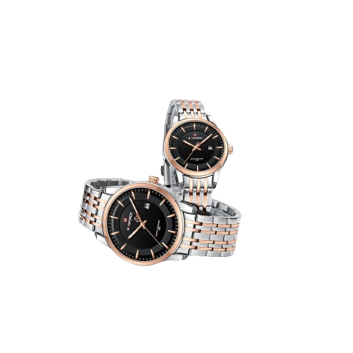 iShopping - Naviforce Couple Connect Edition Watch For Couple Silver (nf-9228-c-5)