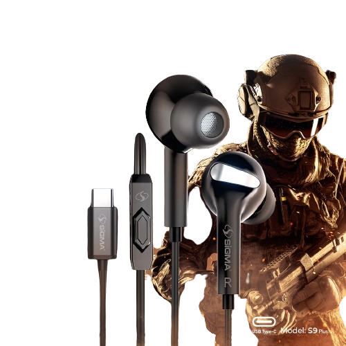 iShopping - Sigma S9 Plus Type-C Earphones - Black