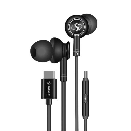 iShopping - Sigma Groove Earphones High Quality Type-C Black - (S-25)