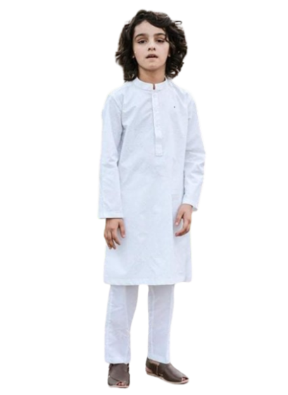 iShopping - RG shop Exclusiver Kurta & Pajama 2pec Suit For Kids.-White