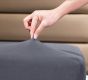 iShopping - Rainbow Linen Jersey Fitted Bed Sheet Single Size Anthracite (RHP100)