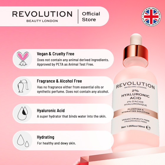 iShopping - Revolution Skincare 2% Hyaluronic Acid Hydrating Serum 30ml