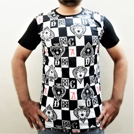 iShopping - King 3D Cards Round Neck Printed T Shirt For Men (0120)