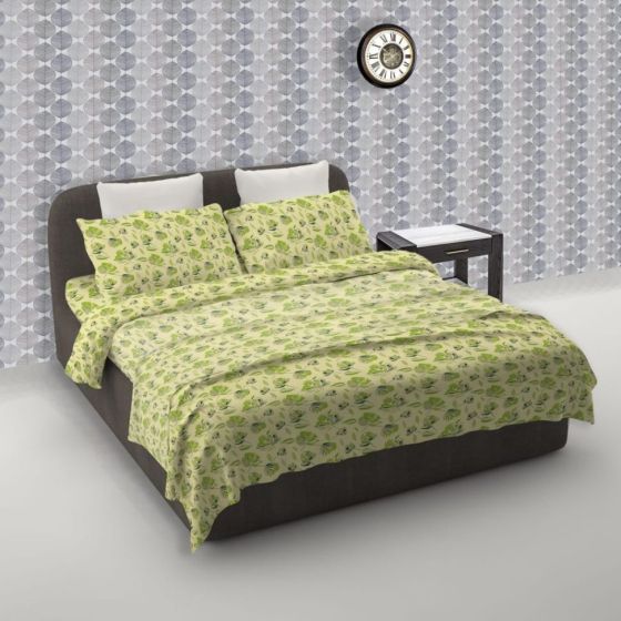iShopping - Jamal Home King Size Bed Sheet With 2 Pillows (0051)