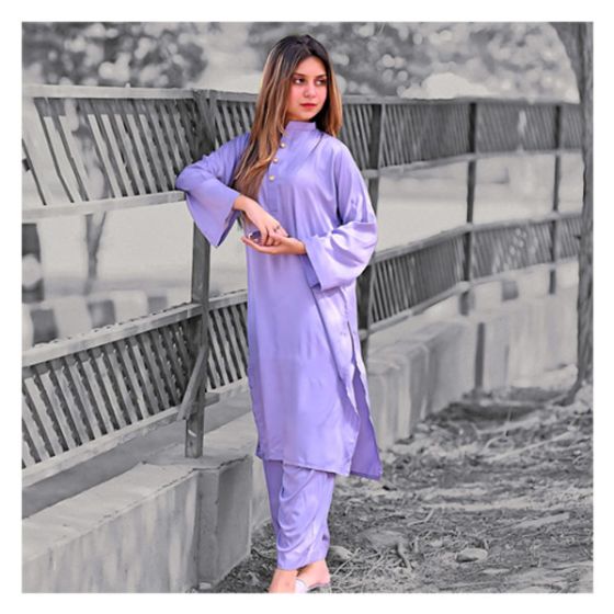 iShopping - Vcare Natural 2 Pieces Casual Suit For Women Sky Blue - FL