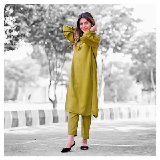 iShopping - Vcare Natural 2 Pieces Casual Suit For Women Light Green - GL-Small
