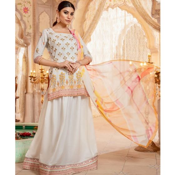 iShopping - Jahanara Coral Mid Summer '22 Unstitched 3 Piece Suit Spring White (CJ9-11)