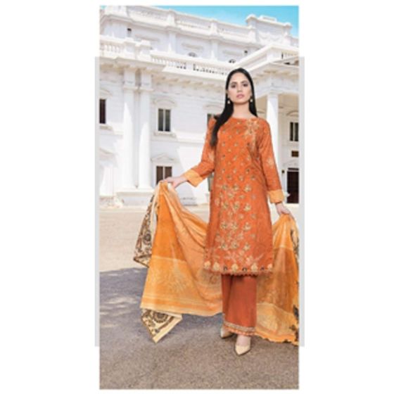 iShopping - UK Fashion Neck Embroidered Lawn 3 Piece