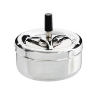 Premier Home Chrome Effect Large Spinning Ashtray (305202)