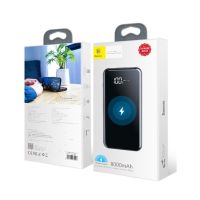 Baseus 8000mAh Full Screen Wireless Charging Power Bank Black