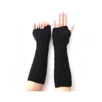 Cano Cristles Wool Fingerless Gloves Black