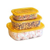 Appolio Crisper Food Container Pack Of 3-Orange