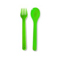 Appollo Saga Cutlery Spoon And Fork (Pack Of 6)-Green