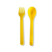 Appollo Saga Cutlery Spoon And Fork (Pack Of 6)-Yellow