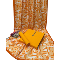 Shah Kamal Fabrics Unstitched Suit For Women 3-Pcs-Yellow