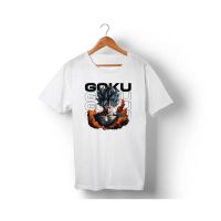 Genteez Goku Digital Printed T Shirt For Men-White-Small