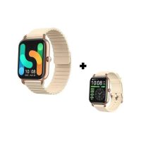 Haylou RS4 Plus Smart Watch With Dual Straps (Magnetic + Silicone)-Gold