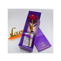 ZS Multi Store 24K Gold Plated Artificial Flower With Love Stand