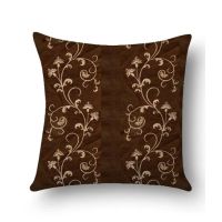 Maguari Taffeta Flowers Cushion Brown