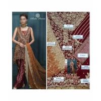 Mehakmall Fancy Party Wear Suit For Women Red (0011)