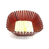 Quickshopping Bamboo Fruits Basket Decoration Bowl Brown (0507)