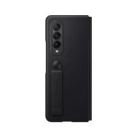 Samsung Galaxy Z Fold 3 Leather Flip Stand Cover Black