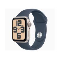 Apple Watch SE 2023 Starlight Aluminum Case With Sport Band-Storm Blue-GPS-40mm