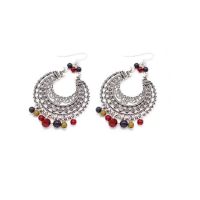 Style Axis Delicate Beads Dangle Earring For Women Sliver