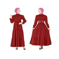 ZamZam Turkish Patchwork Maxi For Women-Red