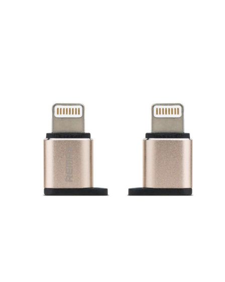 iShopping - Remax OTG Micro USB To Lighting For iPhone - Gold (RA-USB2)