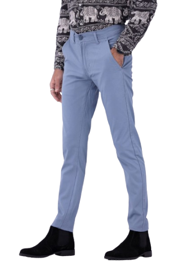 iShopping - Fashion Trendz FT Cotton Chinos Pant-Light Blue-36