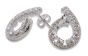 iShopping - Zed Eye Silver Pears Earrings For Women (ISE156)