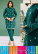 iShopping - RG Shop Embroidery 2 pes suit for women-Dark Green